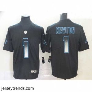 Magnificent Panthers 1 Cam Newton Black Arch Smoke Vapor Untouchable Limited Jersey