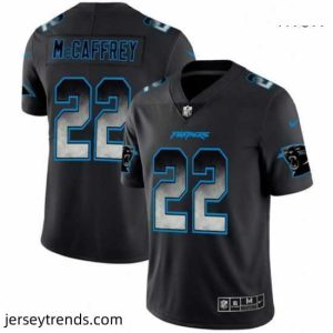 Magnificent Panthers 22 Christian McCaffrey Black Arch Smoke Vapor Untouchable Limited Jersey