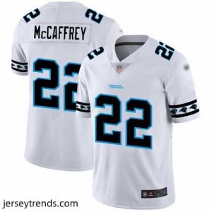 Magnificent Panthers 22 Christian McCaffrey White Mens Stitched Football Limited Team Logo Fashion Jersey