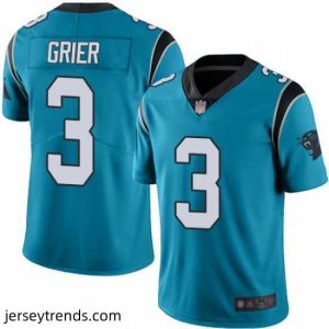 Captivating Panthers 3 Will Grier Blue Alternate Stitched Football Vapor Untouchable Limited Jersey