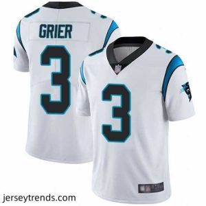 Enchanting Panthers 3 Will Grier White Stitched Football Vapor Untouchable Limited Jersey