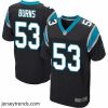Suave Panthers 53 Brian Burns Black Team Color Stitched Football Elite Jersey