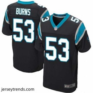 Suave Panthers 53 Brian Burns Black Team Color Stitched Football Elite Jersey