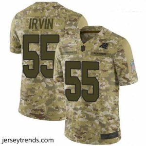 Magnificent Panthers 55 Bruce Irvin Camo Stitched Football Limited 2018 Salute To Service Jersey