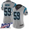 Suave Panthers #59 Luke Kuechly Silver Stitched Football Limited Inverted Legend 100th Season Jersey