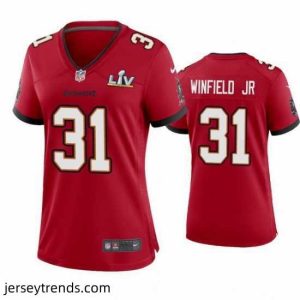 Exquisite Antoine Winfield Jr. Buccaneers Red Super Bowl Lv Game Jersey