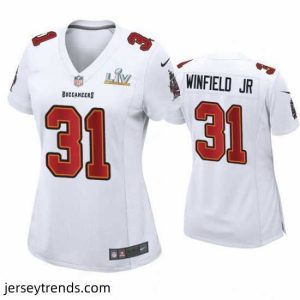 Magnificent Antoine Winfield Jr. Buccaneers White Super Bowl Lv Game Fashion Jersey