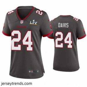 Suave Carlton Davis Buccaneers Pewter Super Bowl Lv Game Jersey