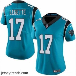 Captivating Carolina Panthers 17 Xavier Legette Blue Vapor Stitched Jersey