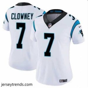 Exquisite Carolina Panthers 7 Jadeveon Clowney White Stitched Jersey