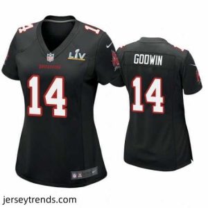 Striking Chris Godwin Buccaneers Black Super Bowl Lv Game Fashion Jersey
