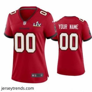 Magnificent Custom Buccaneers Red Super Bowl Lv Game Jersey