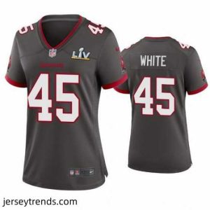 Radiant Devin White Buccaneers Pewter Super Bowl Lv Game Jersey