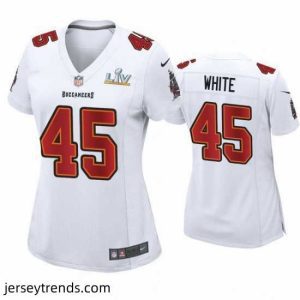 Suave Devin White Buccaneers White Super Bowl Lv Game Fashion Jersey