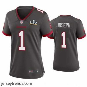 Radiant Greg Joseph Buccaneers Pewter Super Bowl Lv Game Jersey