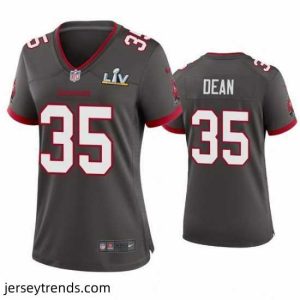 Exquisite Jamel Dean Buccaneers Pewter Super Bowl Lv Game Jersey