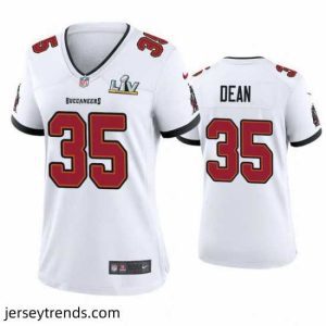 Radiant Jamel Dean Buccaneers White Super Bowl Lv Game Jersey
