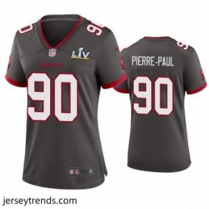 Radiant Jason Pierre Paul Buccaneers Pewter Super Bowl Lv Game Jersey