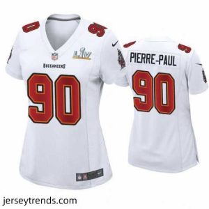 Suave Jason Pierre Paul Buccaneers White Super Bowl Lv Game Fashion Jersey