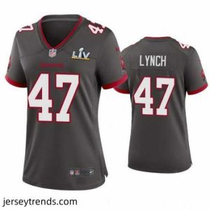 Suave John Lynch Buccaneers Pewter Super Bowl Lv Game Jersey