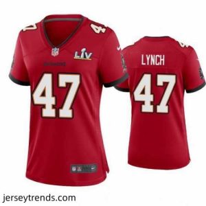 Striking John Lynch Buccaneers Red Super Bowl Lv Game Jersey
