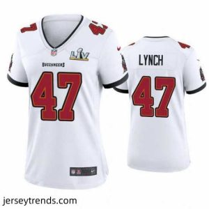 Captivating John Lynch Buccaneers White Super Bowl Lv Game Jersey