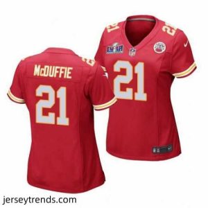 Captivating Kansas City Chiefs 21 Trent McDuffie Red Vapor Untouchable Limited Stitched Football 2024 Super Bowl LVIII Jersey