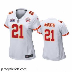 Enchanting Kansas City Chiefs 21 Trent McDuffie White Vapor Untouchable Limited Stitched Football 2024 Super Bowl LVIII Jersey