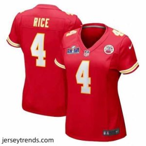 Enchanting Kansas City Chiefs 4 Rashee Rice Red 2023 F.U.S.E  Vapor Untouchable Limited Stitched 2024 Super Bowl LVIII Jersey