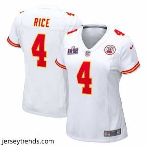 Enchanting Kansas City Chiefs 4 Rashee Rice White 2023 F.U.S.E  Vapor Untouchable Limited Stitched 2024 Super Bowl LVIII Jersey