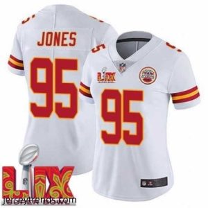 Magnificent Kansas City Chiefs Chris Jones #95 White 2025 Super Bowl LIX F.U.S.E Stitched Jersey