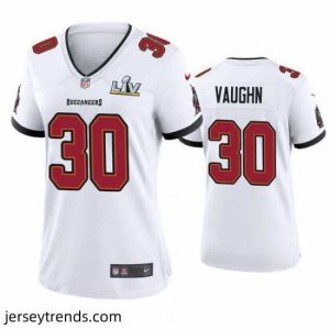 Magnificent Ke'Shawn Vaughn Buccaneers White Super Bowl Lv Game Jersey