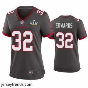 Radiant Mike Edwards Buccaneers Pewter Super Bowl Lv Game Jersey