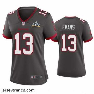 Magnificent Mike Evans Buccaneers Pewter Super Bowl Lv Game Jersey