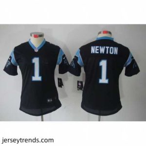 Captivating Nike Carolina Panthers 1# Newton Black[Limited Jerseys]