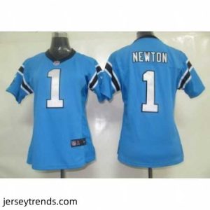 Magnificent Nike Carolina Panthers 1# Newton Blue Jersey