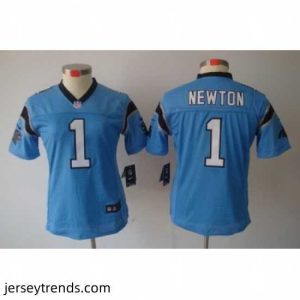 Radiant Nike Carolina Panthers 1# Newton Blue[Limited Jerseys]
