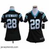 Radiant Nike Carolina Panthers #28 Jonathan Stewart Black Nike NFL Jerseys