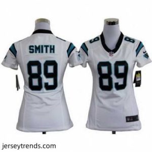 Exquisite Nike Carolina Panthers #89 Steve Smith White Nike NFL Jerseys