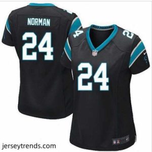 Magnificent Nike Panthers #24 Josh Norman Black Team Color Stitched NFL Elite Jersey