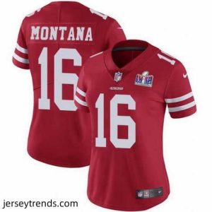 Suave Nike San Francisco 49ers 16 Joe Montana Red NFL Vapor Untouchable Limited 2024 Super Bowl LVIII Jersey