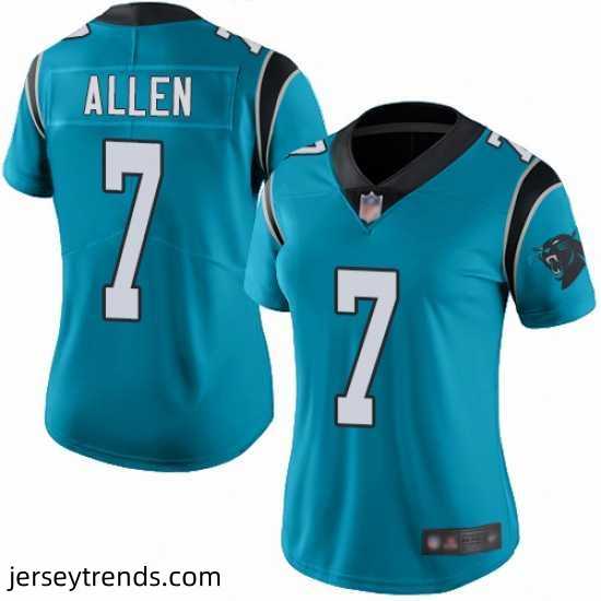 Women-Panthers-7-Kyle-Allen-Blue-Stitched-Football-Limited-Rush-Jersey-725782_21766_550X550