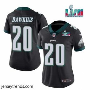 Captivating Philadelphia Eagles 20 Brian Dawkins Black Super Bowl LVII PatchVapor Untouchable Limited Stitched Football Jersey