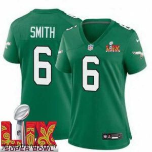 Enchanting Philadelphia Eagles DeVonta Smith #6 Kelly Green 2025 Super Bowl LIX F.U.S.E Stitched NFL Jersey