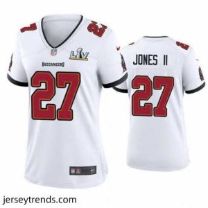 Striking Ronald Jones Ii Buccaneers White Super Bowl Lv Game Jersey