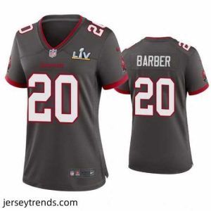 Captivating Ronde Barber Buccaneers Pewter Super Bowl Lv Game Jersey