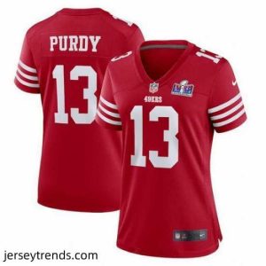 Radiant San Francisco 49ers 13 Brock Purdy Red 2023 F.U.S.E  Vapor Untouchable Limited Stitched Football 2024 Super Bowl LVIII Jersey