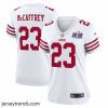 Exquisite San Francisco 49ers 23 Christian McCaffrey White 2023 F.U.S.E  Vapor Untouchable Limited Stitched Football 2024 Super Bowl LVIII Jersey