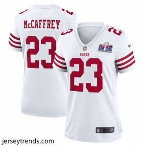 Exquisite San Francisco 49ers 23 Christian McCaffrey White 2023 F.U.S.E  Vapor Untouchable Limited Stitched Football 2024 Super Bowl LVIII Jersey