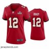 Suave Tom Brady Buccaneers Red Super Bowl Lv Game Jersey